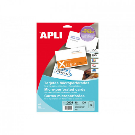 TARJETAS MICROPERFORADAS APLI 10608