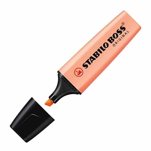 Marcador Stabilo naranja pastel