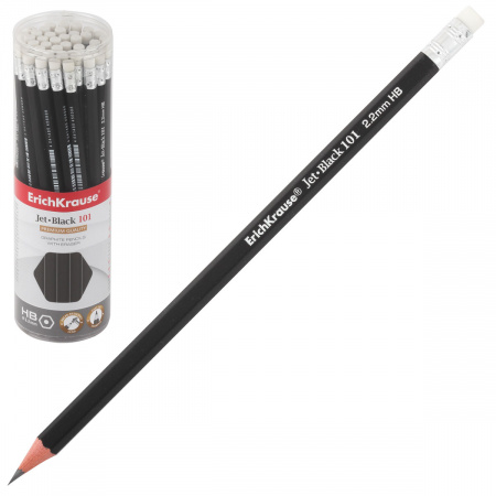 LAPIZ GRAFITO JET BLACK CON GOMA