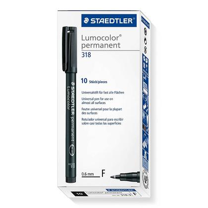 Staedtler 318-9 Bullet Tip Black 10pc(s) Permanent Marker